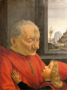 老人と孫 ルネサンス フィレンツェ ドメニコ・ギルランダイオ Oil Paintings